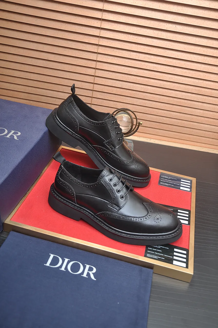 Men's shoes 💰800💶[Dior] (water-dyed cowhide lining) Dior original 1:1 high-quality factory, imported original materials, imported version of raw cowhide, water-dyed cowhide lining, original TPU outsole, code number: 39-44 (38 45 custom-made, non-refundable)